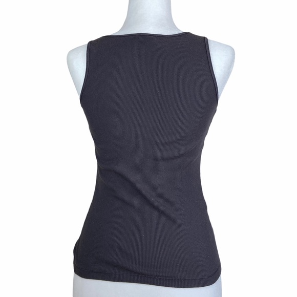 Express | Gray Ribbed Racerback Muscle Tee - Picture 9 of 16